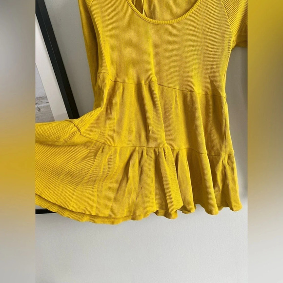 Maeve Anthropologie Waffle Knit Longsleeve Scoop neck Top Size XS - Picture 4 of 9